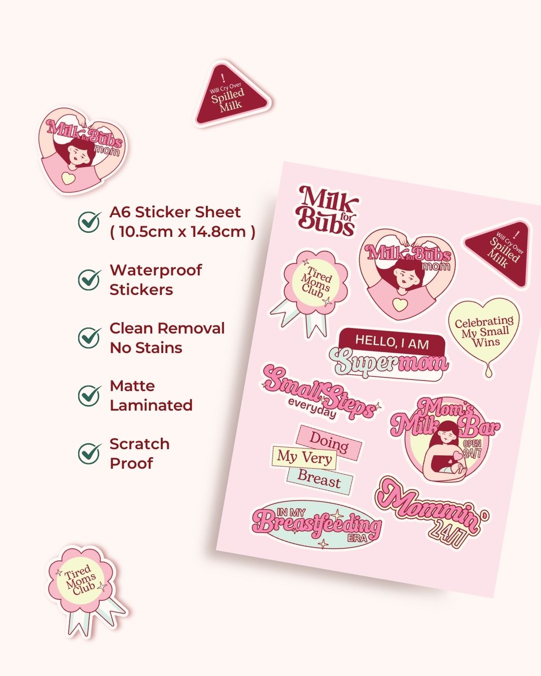 Cute Breastfeeding Mom Stickers
