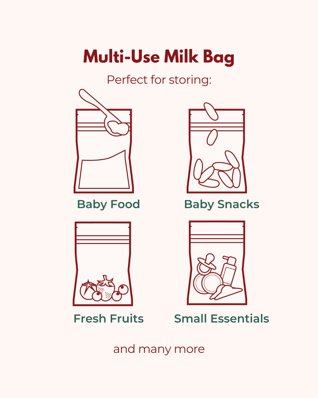 Disposable Milk Storage Bag With Storage Guidelines