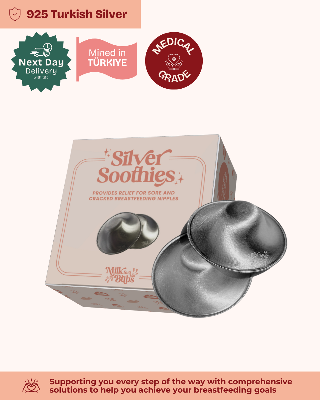 Silver Soothies Nursing Cups