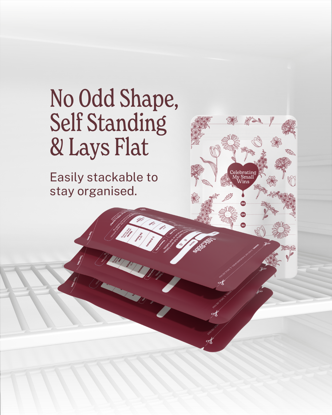 [Bundle of 5] Disposable Milk Storage Bags with Storage Guidelines