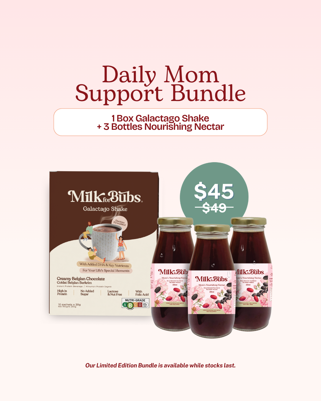Daily Mom Support Bundle (3 Nectars, 1 Galactago Shake)